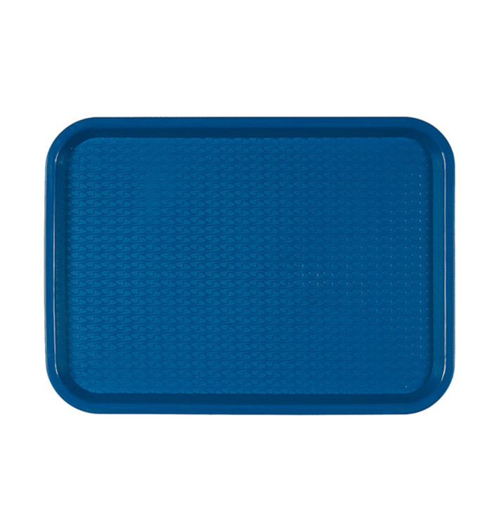 Plastic Tray Fast Food Blue 30,4x41,4cm (24 Units)