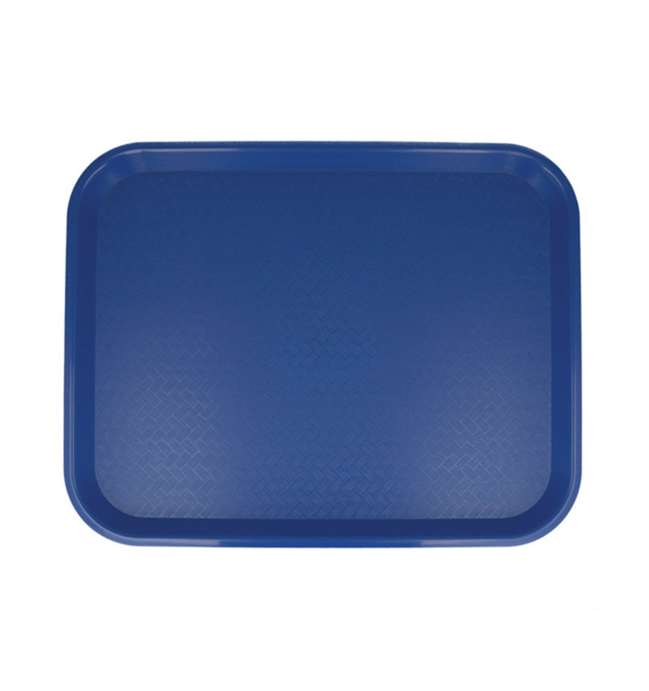 Plastic Tray Fast Food Blue 35,5x45,3cm (12 Units)