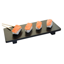 Bamboo Sushi Tray Black 50x23x2,5cm (1 Unit) 