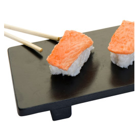 Bamboo Sushi Tray Black 50x23x2,5cm (1 Unit) 