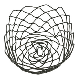 Basket Containers Steel Oval Shape Black 24x15,2x7cm (1 Unit) 