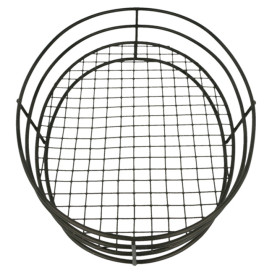 Basket Containers Steel Oval Shape Black 28x20,5x5,7cm (24 Units)