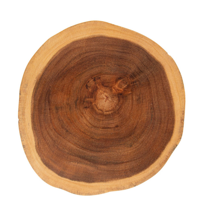 Wooden Serving Platter Round shape Ø30,5x3,5cm (4 Units)