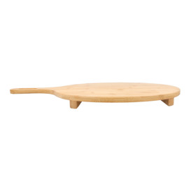 Bamboo Serving Platter with Handle Round shape Ø35x2,5cm (1 Unit) 