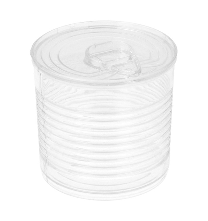 Tasting Plastic Tin Can PS Clear 110ml Ø6x5,7cm (25 Units) 