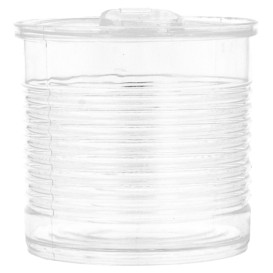 Tasting Plastic Tin Can PS Clear 110ml Ø6x5,7cm (25 Units) 