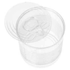 Tasting Plastic Tin Can PS Clear 110ml Ø6x5,7cm (25 Units) 