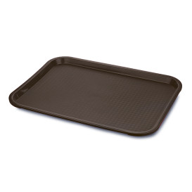 Plastic Tray Fast Food Chocolate 35,5x45,3cm (1 Unit) 