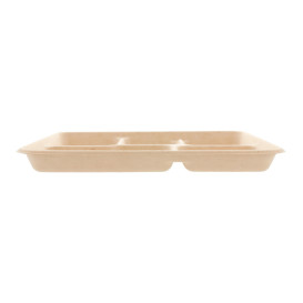 Sugarcane Tray 5C Natural 26,5x215x2cm (50 Units) 