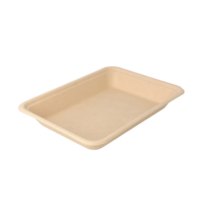 Sugarcane Tray Natural 19,6x14,7x2,7cm (50 Units) 