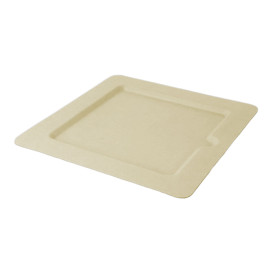 Sugarcane Plate Notched Natural 20 cm (200 Units)