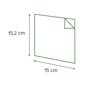 Paper Bag Grease-Proof Opened L Shape 15 x15,2cm White (4000 Units)