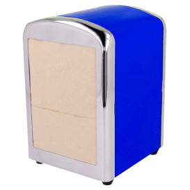 Napkin Steel Dispenser "Miniservis" Blue 10,5x9,7x14cm (12 Units)