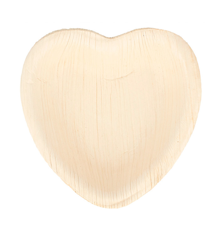 Palm Leaf Plate Heart Shape 10x10x1,5cm (25 Units) 