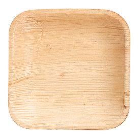 Palm Leaf Mini Plate Square Shape 11,5x11,5x1,5cm (25 Units) 