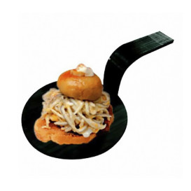 Bambo Mini Shovel Tray Black "Tapas" Ø5 cm (400 Units)