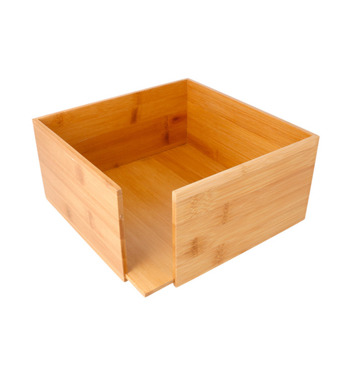 Bamboo Napkin Holder 21x21x10cm (12 Units)