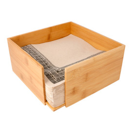 Bamboo Napkin Holder 21x21x10cm (12 Units)