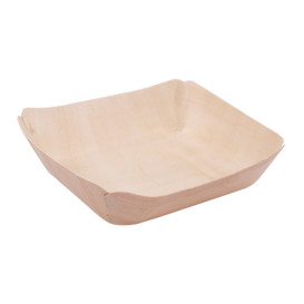 Wooden Plate Rectangular 13x12x3 cm (50 Units) 