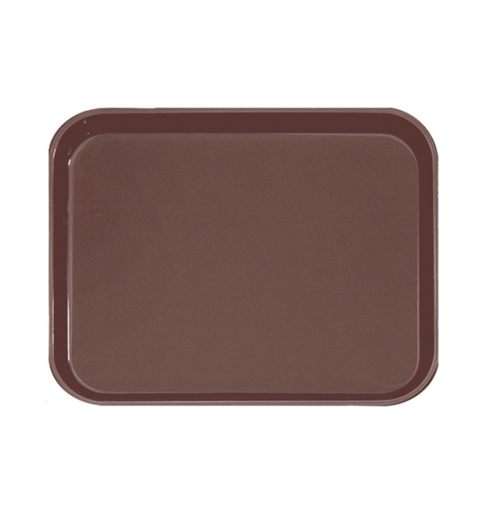 Plastic Tray Non-Slip Brown 51,0x38,0cm (12 Units)