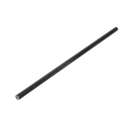 Paper Straw Straight Black Wrapped With a White Sleeve Ø0,6cm 21cm (250 Units)