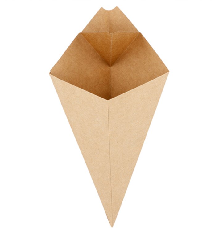 Paper Dipping Cone Kraft 22cm 100g (1600 Units)