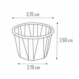 Pleated Kraft Paper Souffle Cup 22ml (250 Units)  