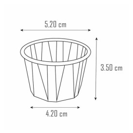 Pleated Kraft Paper Souffle Cup 60ml (5000 Units)  