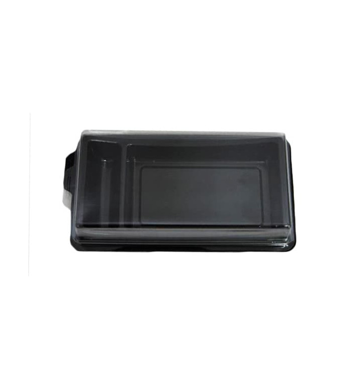 Plastic Sushi Container PET Black 14,8x7,8 cm 