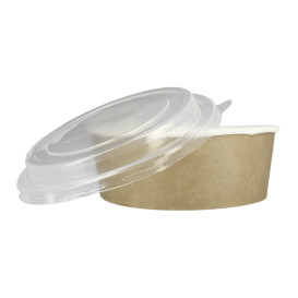 Paper Soup Bowl with Lid Kraft PP 38 Oz/1120ml (25 Units)