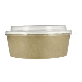 Paper Soup Bowl with Lid Kraft PP 38 Oz/1120ml (25 Units)