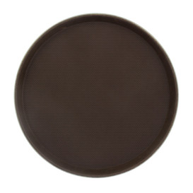 Plastic Tray Round Non-Slip Brown Ø40,0cm (1 Unit) 