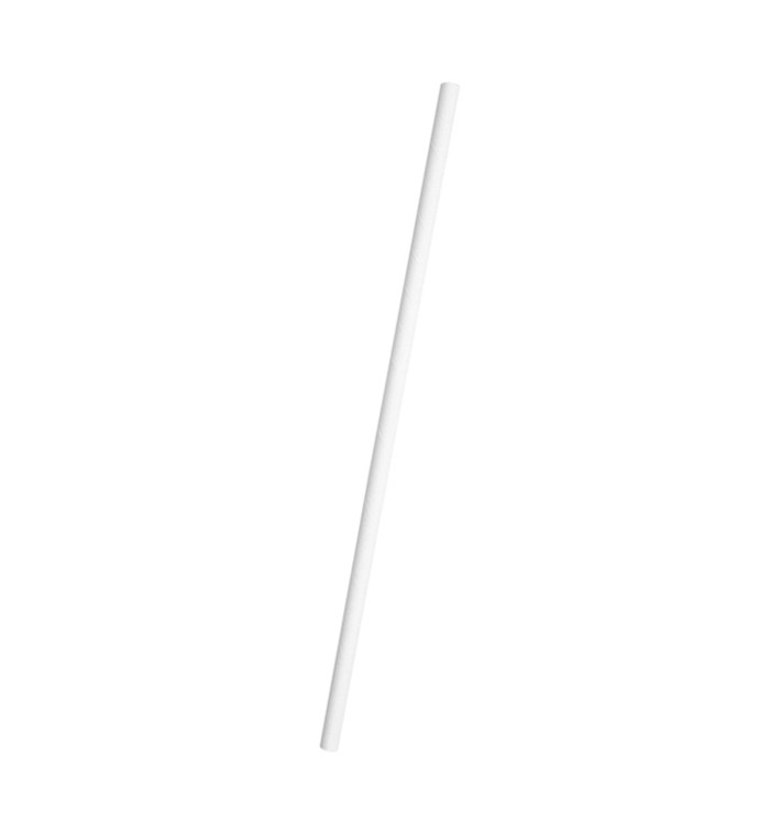 Paper Straw Straight White Ø6mm 20cm (3.000 Units) 