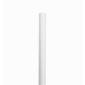 Paper Straw Straight White Ø6mm 20cm (3.000 Units) 