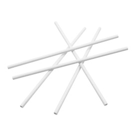 Paper Straw Straight White Ø6mm 20cm (3.000 Units) 