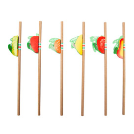 Paper Straw Straight Fruits Ø0,6cm 23cm (2.400 Units)