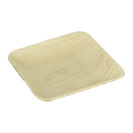 Palm Leaf Mini Plate Square Shape 10x10x2,5cm (25 Units) 