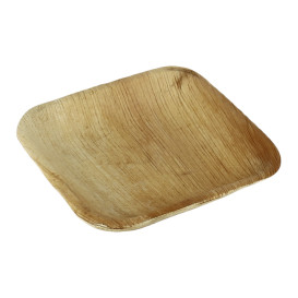 Palm Leaf Mini Plate Square Shape 11,5x11,5x1,5cm (25 Units) 