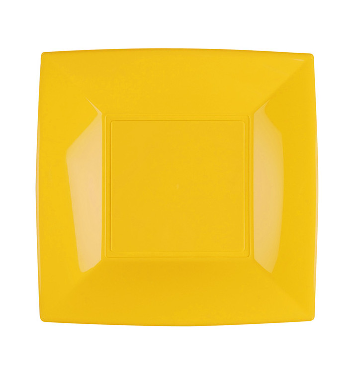 Plastic Plate Flat Mango "Nice" PP 23 cm (300 Units)