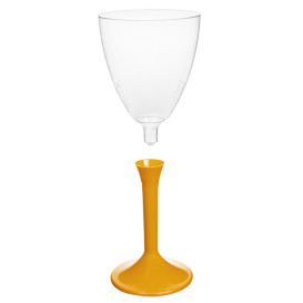 Plastic Stemmed Glass Wine Mango Removable Stem 180ml (200 Units)