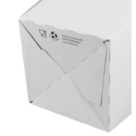 Paper Popcorn Box Medium Size White 90gr 7,8x10,5x18cm (25 Units) 