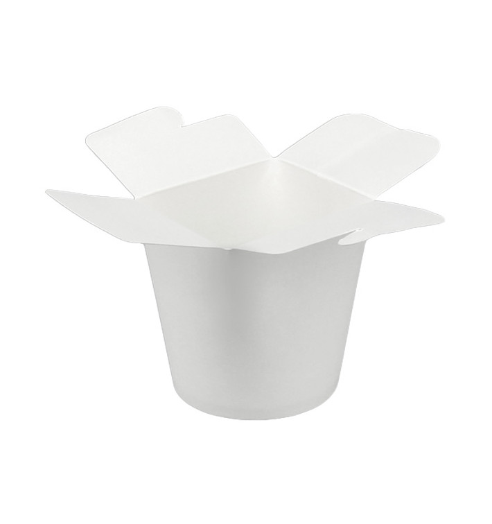 Paper Take-Out Container 100% ECO White 16Oz/480ml (500 Units)