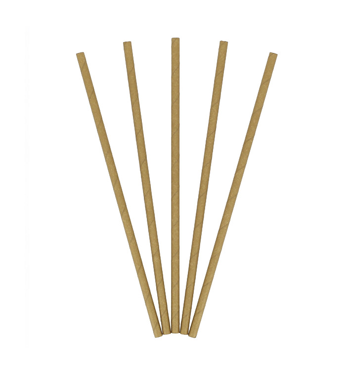 Paper Straw Straight Kraft Ø0,6cm 21cm (3.000 Units)