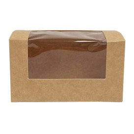 Kraft Carton Box with Window 125x70x70mm (500 Units)