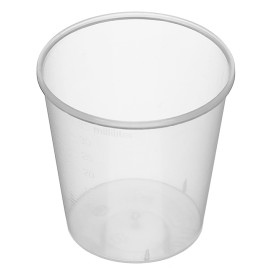 Graduated Disposable Cold Plastic Drinking Cups, Translucent