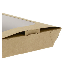 Paper Take-out Container "Premium" 21x13x3,5cm 730ml (25 Units)