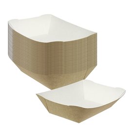 Paper Food Boat Tray Kraft 780ml 15,5x9x5,5cm (450 Units)