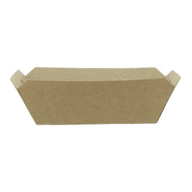 Paper Food Boat Tray Kraft-Kraft 250ml 9,6x6,5x4,2cm (1000 Units)