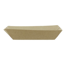 Paper Food Boat Tray Kraft-Kraft 300ml 11x7x3,5cm (25 Units) 