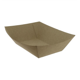 Paper Food Boat Tray Kraft-Kraft 525ml 12,2x8x5,5cm (600 Units)